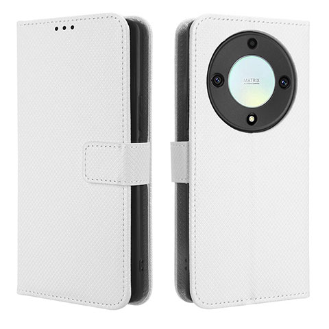 Custodia Portafoglio In Pelle Cover con Supporto BY1 per Huawei Honor Magic5 Lite 5G Bianco