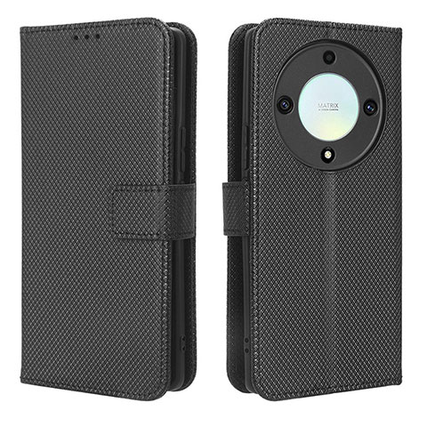 Custodia Portafoglio In Pelle Cover con Supporto BY1 per Huawei Honor Magic5 Lite 5G Nero