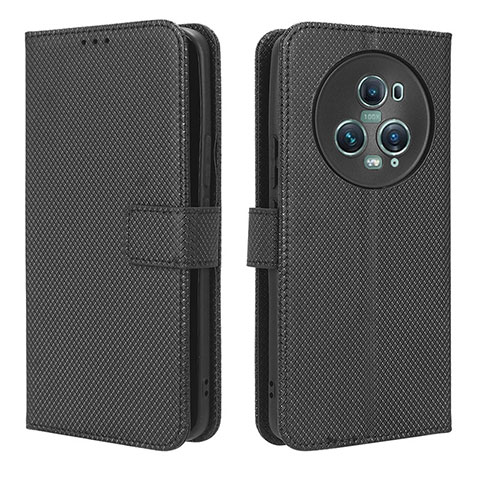 Custodia Portafoglio In Pelle Cover con Supporto BY1 per Huawei Honor Magic5 Pro 5G Nero