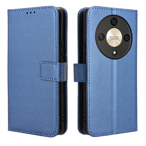 Custodia Portafoglio In Pelle Cover con Supporto BY1 per Huawei Honor Magic6 Lite 5G Blu