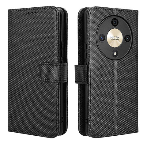 Custodia Portafoglio In Pelle Cover con Supporto BY1 per Huawei Honor Magic6 Lite 5G Nero