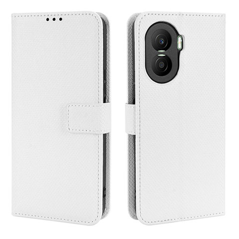 Custodia Portafoglio In Pelle Cover con Supporto BY1 per Huawei Honor X40i 5G Bianco