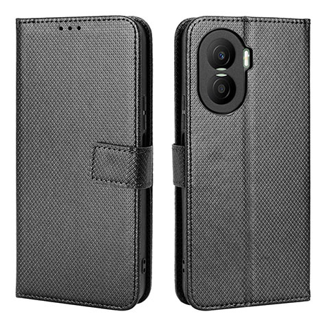 Custodia Portafoglio In Pelle Cover con Supporto BY1 per Huawei Honor X40i 5G Nero