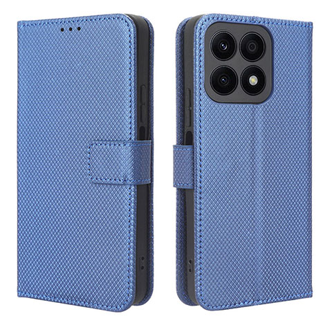 Custodia Portafoglio In Pelle Cover con Supporto BY1 per Huawei Honor X8a 4G Blu