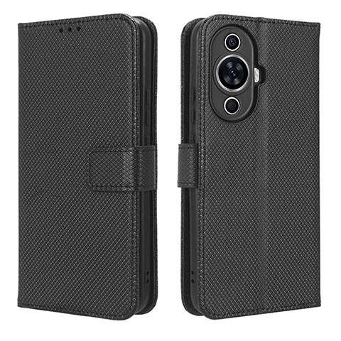 Custodia Portafoglio In Pelle Cover con Supporto BY1 per Huawei Nova 11 Nero