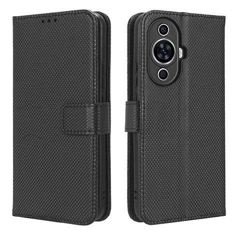 Custodia Portafoglio In Pelle Cover con Supporto BY1 per Huawei Nova 11 Ultra Nero