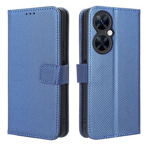 Custodia Portafoglio In Pelle Cover con Supporto BY1 per Huawei Nova 11i Blu