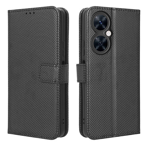 Custodia Portafoglio In Pelle Cover con Supporto BY1 per Huawei Nova 11i Nero