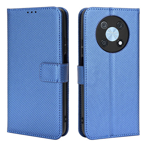 Custodia Portafoglio In Pelle Cover con Supporto BY1 per Huawei Nova Y90 Blu