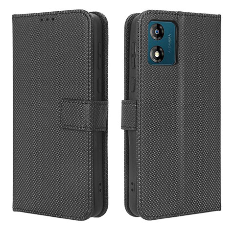 Custodia Portafoglio In Pelle Cover con Supporto BY1 per Motorola Moto E13 Nero