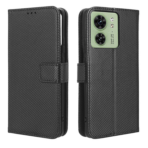 Custodia Portafoglio In Pelle Cover con Supporto BY1 per Motorola Moto Edge 40 5G Nero