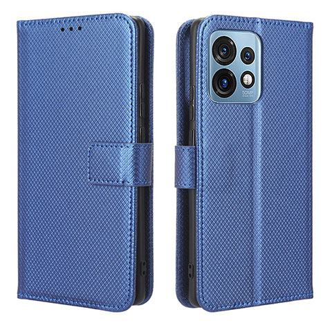 Custodia Portafoglio In Pelle Cover con Supporto BY1 per Motorola Moto Edge Plus (2023) 5G Blu