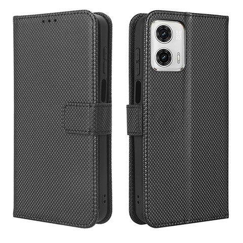 Custodia Portafoglio In Pelle Cover con Supporto BY1 per Motorola Moto G 5G (2023) Nero