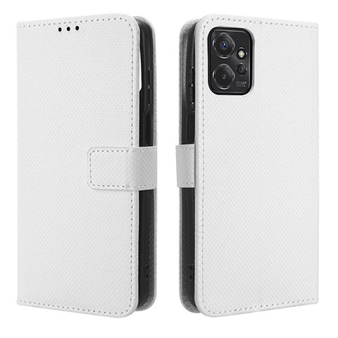 Custodia Portafoglio In Pelle Cover con Supporto BY1 per Motorola Moto G Power 5G (2023) Bianco