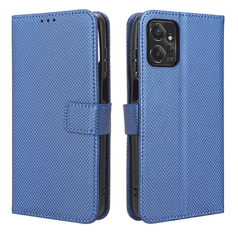 Custodia Portafoglio In Pelle Cover con Supporto BY1 per Motorola Moto G Power 5G (2023) Blu