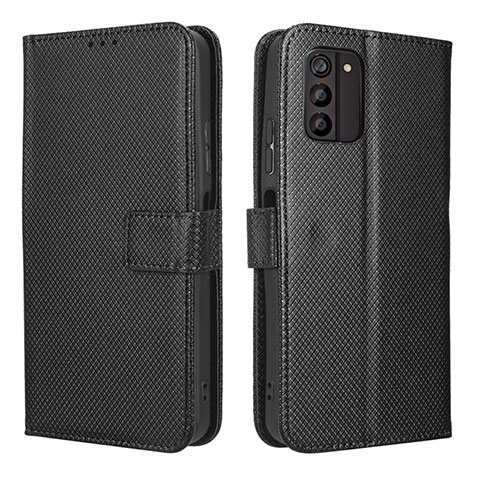 Custodia Portafoglio In Pelle Cover con Supporto BY1 per Nokia G100 Nero