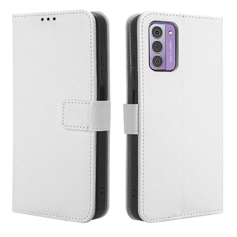 Custodia Portafoglio In Pelle Cover con Supporto BY1 per Nokia G310 5G Bianco