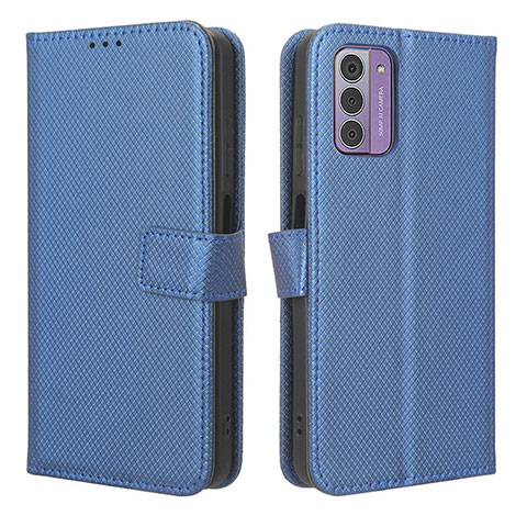 Custodia Portafoglio In Pelle Cover con Supporto BY1 per Nokia G310 5G Blu