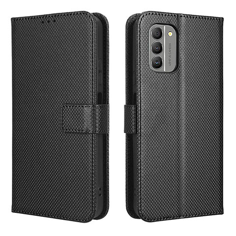 Custodia Portafoglio In Pelle Cover con Supporto BY1 per Nokia G400 5G Nero