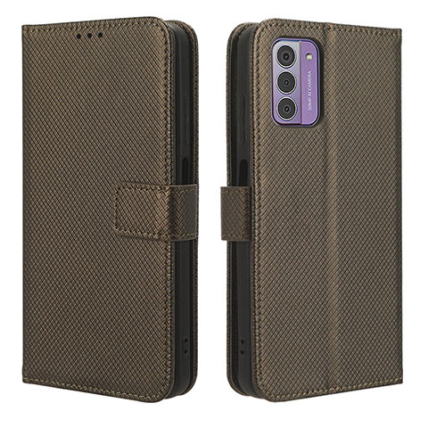 Custodia Portafoglio In Pelle Cover con Supporto BY1 per Nokia G42 5G Marrone