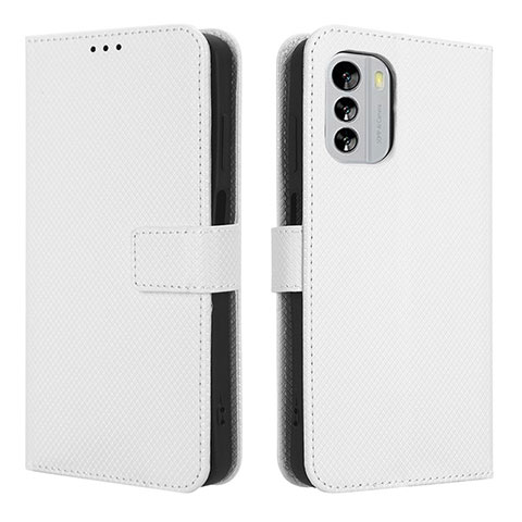 Custodia Portafoglio In Pelle Cover con Supporto BY1 per Nokia G60 5G Bianco