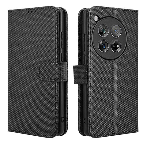 Custodia Portafoglio In Pelle Cover con Supporto BY1 per OnePlus 12 5G Nero