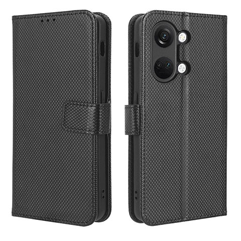 Custodia Portafoglio In Pelle Cover con Supporto BY1 per OnePlus Ace 2V 5G Nero