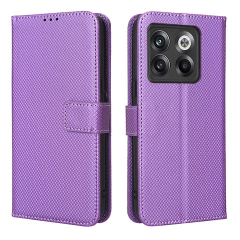 Custodia Portafoglio In Pelle Cover con Supporto BY1 per OnePlus Ace Pro 5G Viola