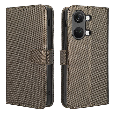 Custodia Portafoglio In Pelle Cover con Supporto BY1 per OnePlus Nord 3 5G Marrone