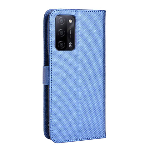 Custodia Portafoglio In Pelle Cover con Supporto BY1 per Oppo A53s 5G Blu