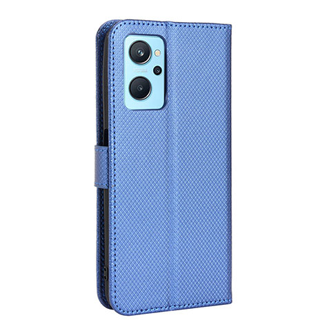 Custodia Portafoglio In Pelle Cover con Supporto BY1 per Oppo A96 4G Blu