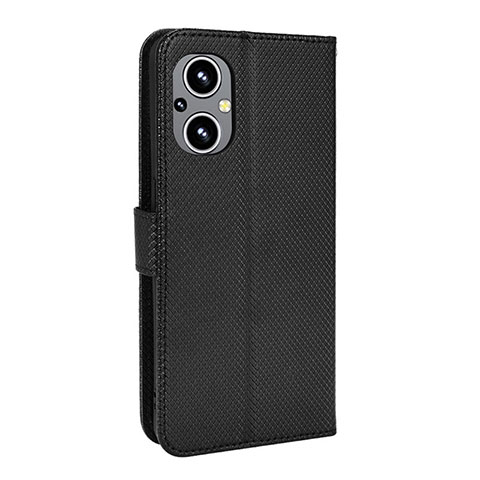 Custodia Portafoglio In Pelle Cover con Supporto BY1 per Oppo A96 5G Nero