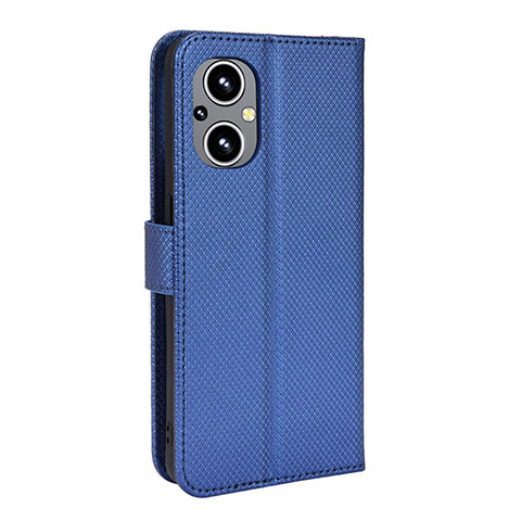 Custodia Portafoglio In Pelle Cover con Supporto BY1 per Oppo F21 Pro 5G Blu