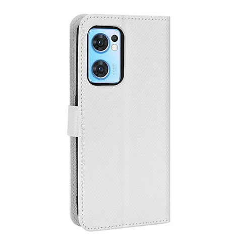 Custodia Portafoglio In Pelle Cover con Supporto BY1 per Oppo Find X5 Lite 5G Bianco