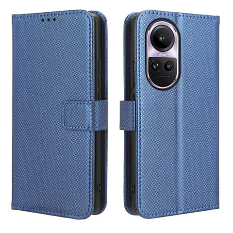 Custodia Portafoglio In Pelle Cover con Supporto BY1 per Oppo Reno10 Pro 5G Blu