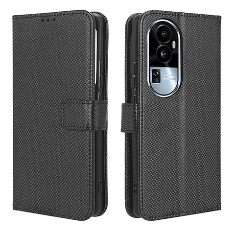 Custodia Portafoglio In Pelle Cover con Supporto BY1 per Oppo Reno10 Pro+ Plus 5G Nero