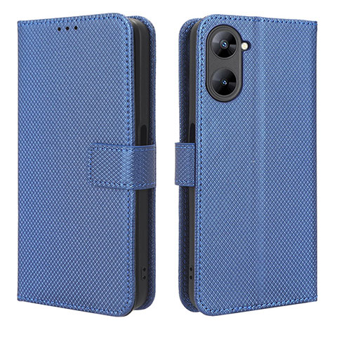 Custodia Portafoglio In Pelle Cover con Supporto BY1 per Realme 10S 5G Blu