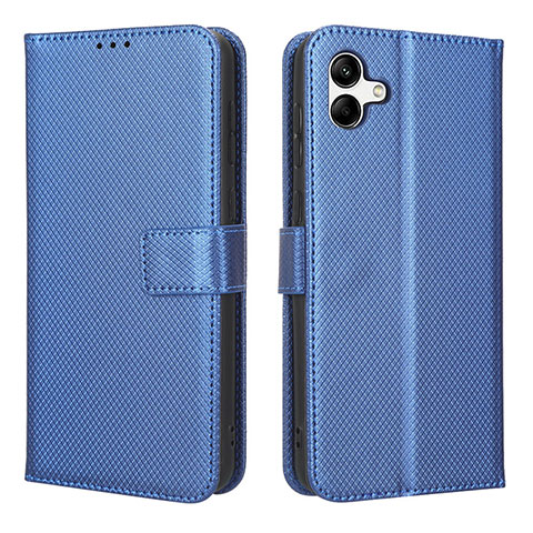 Custodia Portafoglio In Pelle Cover con Supporto BY1 per Samsung Galaxy A04 4G Blu