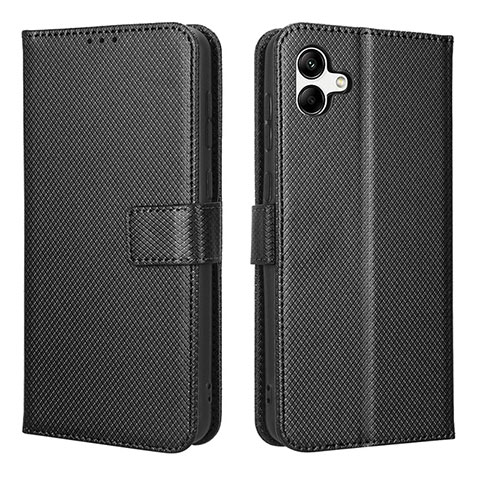 Custodia Portafoglio In Pelle Cover con Supporto BY1 per Samsung Galaxy A04 4G Nero