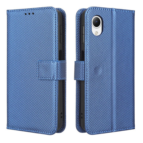 Custodia Portafoglio In Pelle Cover con Supporto BY1 per Samsung Galaxy A23 5G SC-56C Blu