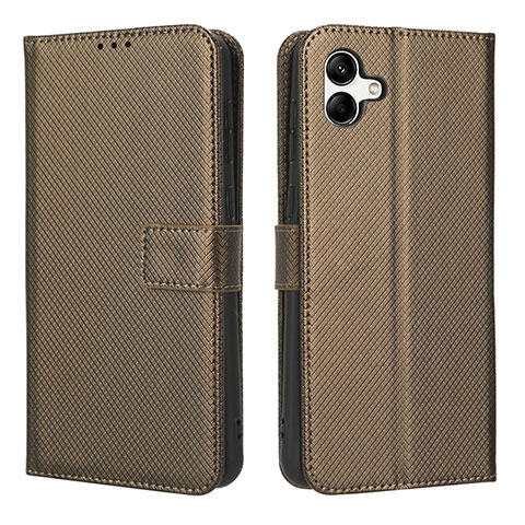 Custodia Portafoglio In Pelle Cover con Supporto BY1 per Samsung Galaxy F14 5G Marrone