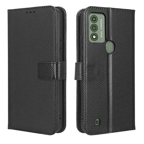 Custodia Portafoglio In Pelle Cover con Supporto BY1 per Wiko Voix Nero