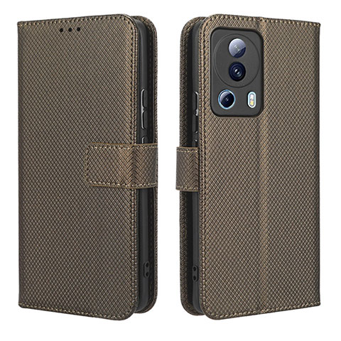 Custodia Portafoglio In Pelle Cover con Supporto BY1 per Xiaomi Mi 12 Lite NE 5G Marrone