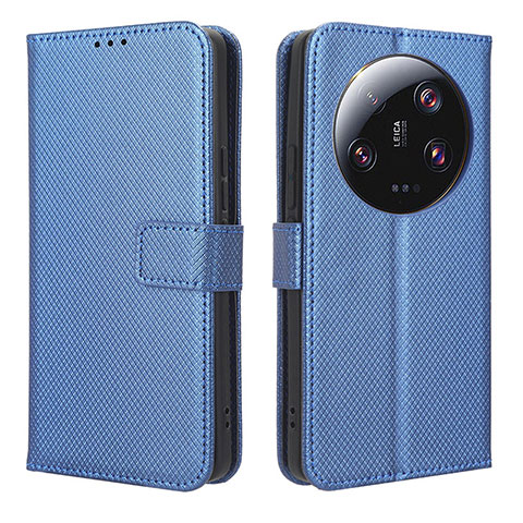 Custodia Portafoglio In Pelle Cover con Supporto BY1 per Xiaomi Mi 13 Ultra 5G Blu