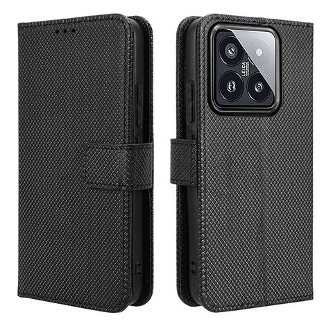 Custodia Portafoglio In Pelle Cover con Supporto BY1 per Xiaomi Mi 14 5G Nero