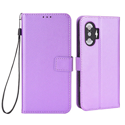 Custodia Portafoglio In Pelle Cover con Supporto BY1 per Xiaomi Poco F3 GT 5G Viola