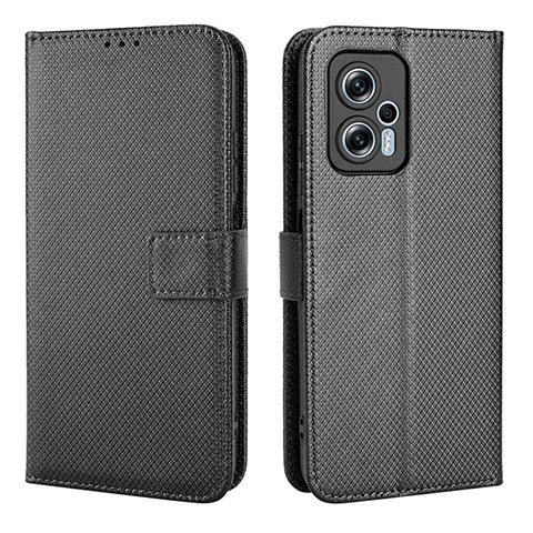 Custodia Portafoglio In Pelle Cover con Supporto BY1 per Xiaomi Poco X4 GT 5G Nero