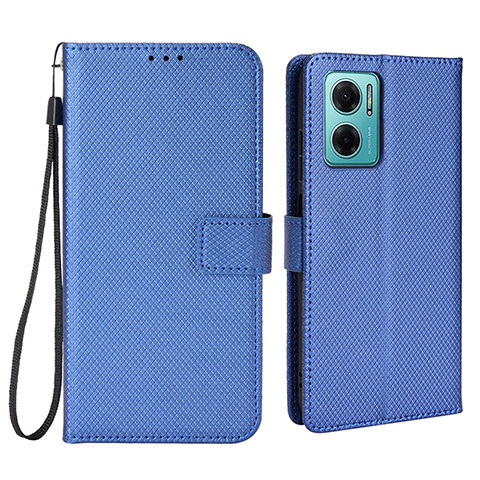 Custodia Portafoglio In Pelle Cover con Supporto BY1 per Xiaomi Redmi 10 Prime Plus 5G Blu