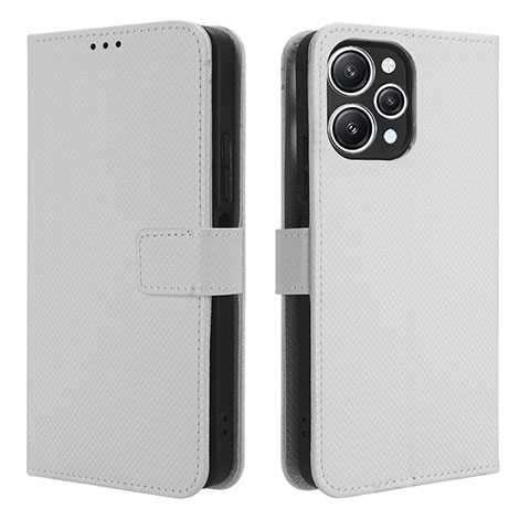 Custodia Portafoglio In Pelle Cover con Supporto BY1 per Xiaomi Redmi 12 4G Bianco