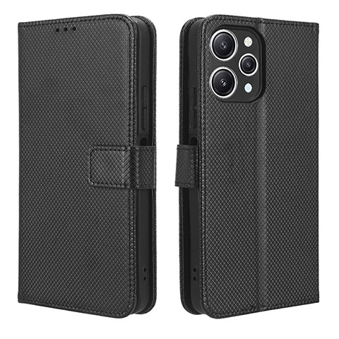 Custodia Portafoglio In Pelle Cover con Supporto BY1 per Xiaomi Redmi 12 4G Nero